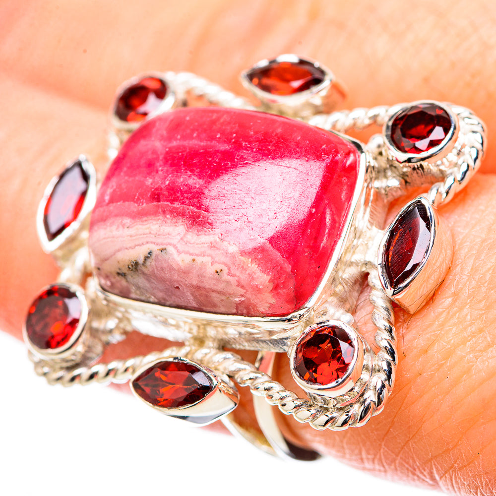Rhodochrosite Rings handcrafted by Anasilvercos - RING131279