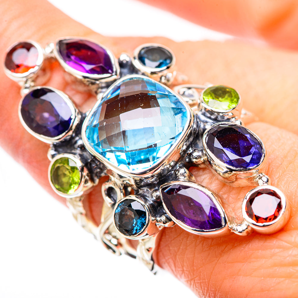 Blue Topaz Rings handcrafted by Anasilvercos - RING131287