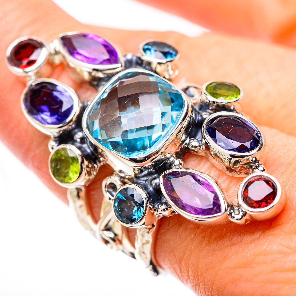 Blue Topaz Rings handcrafted by Anasilvercos - RING131289