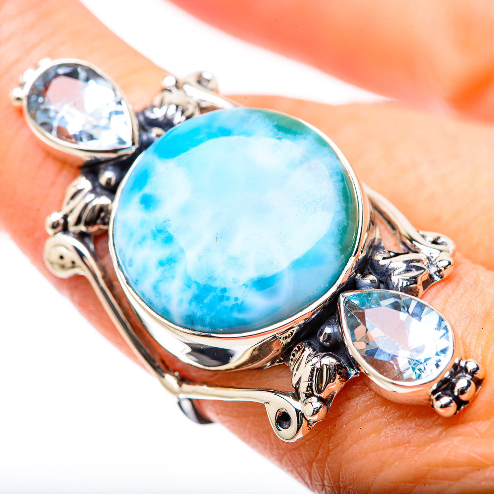 Larimar Rings handcrafted by Anasilvercos - RING131290