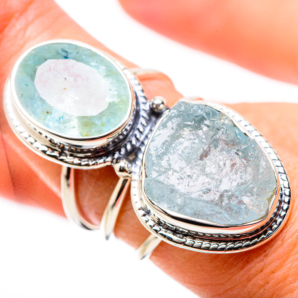 Aquamarine Rings handcrafted by Anasilvercos - RING131292