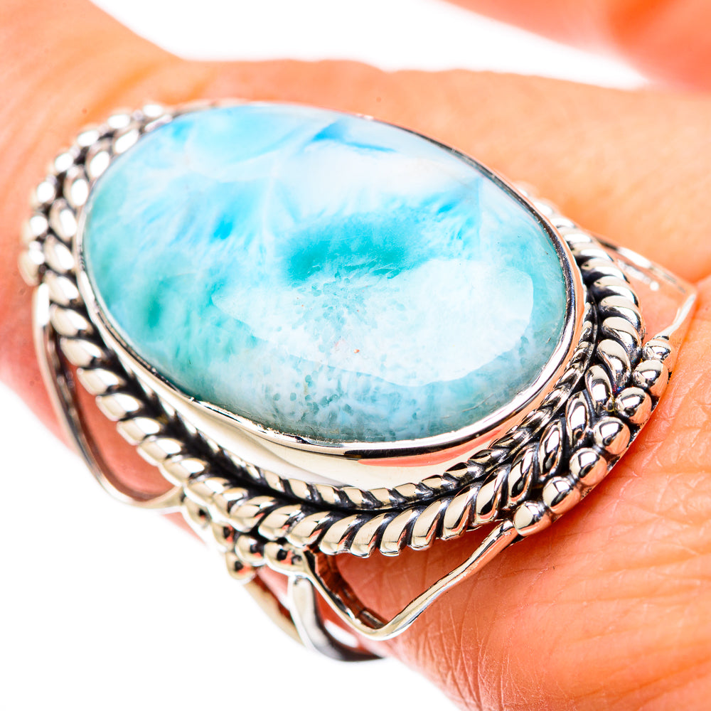 Larimar Rings handcrafted by Anasilvercos - RING131293
