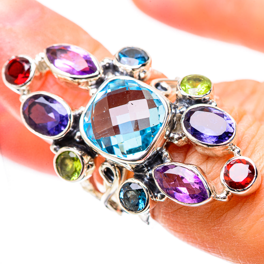 Blue Topaz Rings handcrafted by Anasilvercos - RING131297