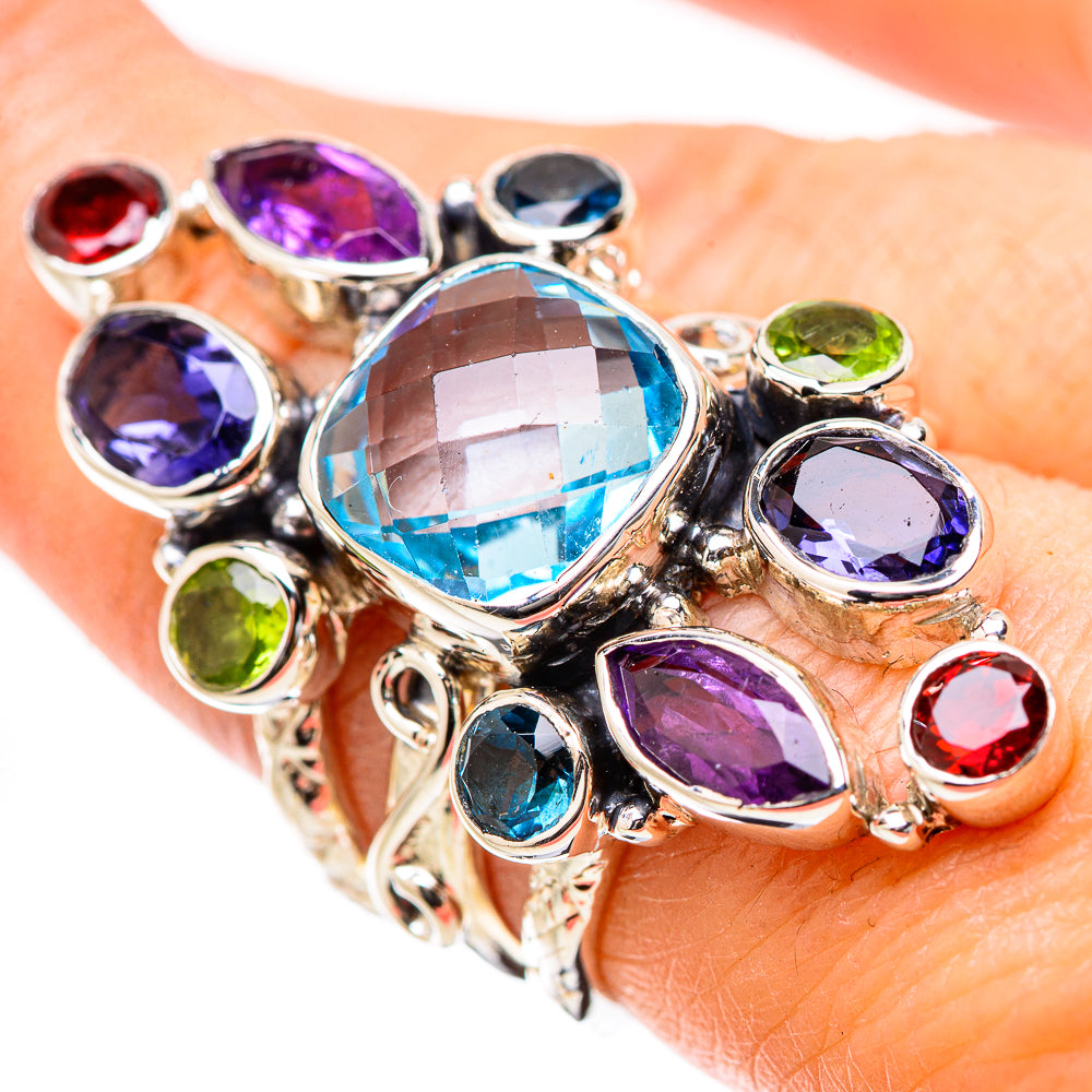 Blue Topaz Rings handcrafted by Anasilvercos - RING131299