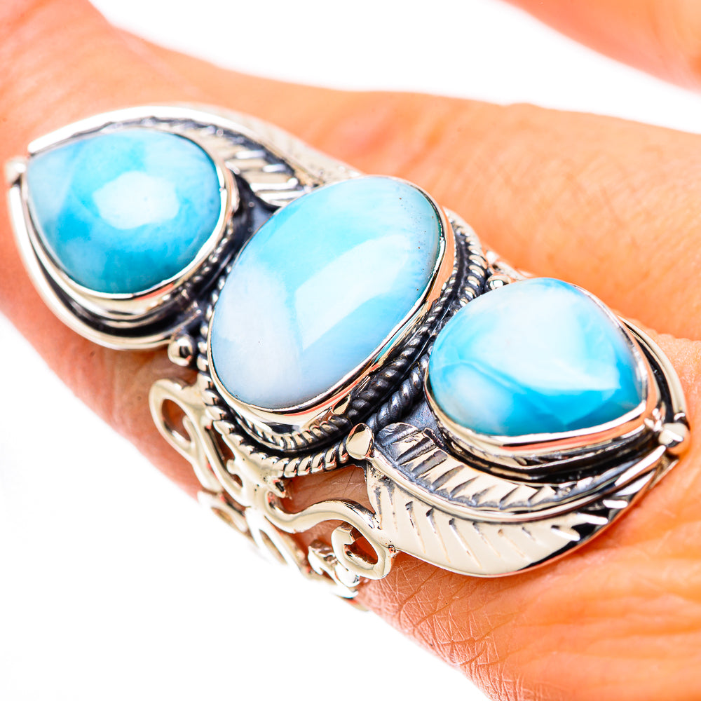 Larimar Rings handcrafted by Anasilvercos - RING131303