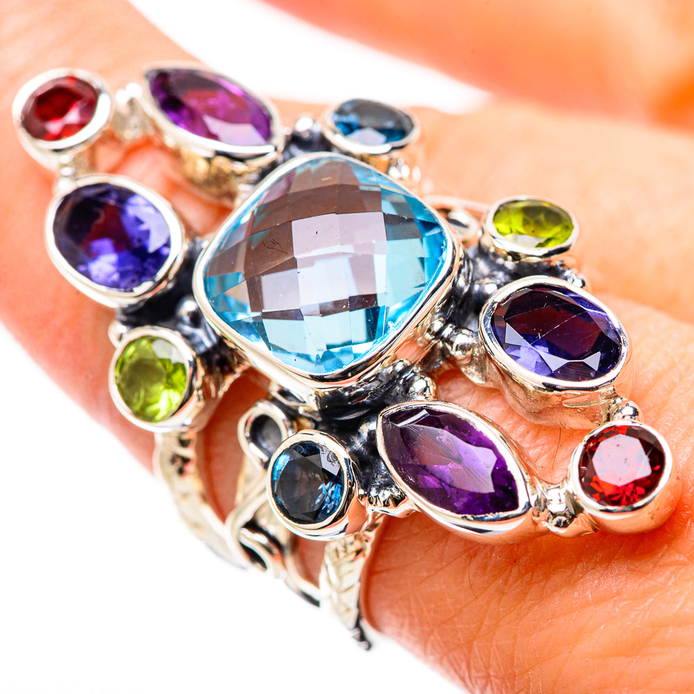 Blue Topaz Rings handcrafted by Anasilvercos - RING131310