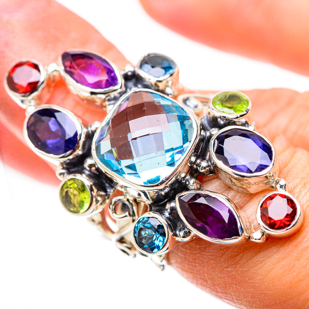 Blue Topaz Rings handcrafted by Anasilvercos - RING131312