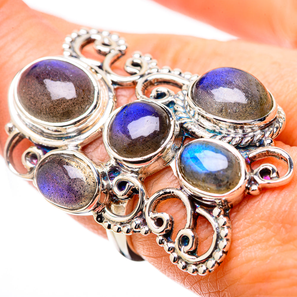 Labradorite Rings handcrafted by Anasilvercos - RING131313