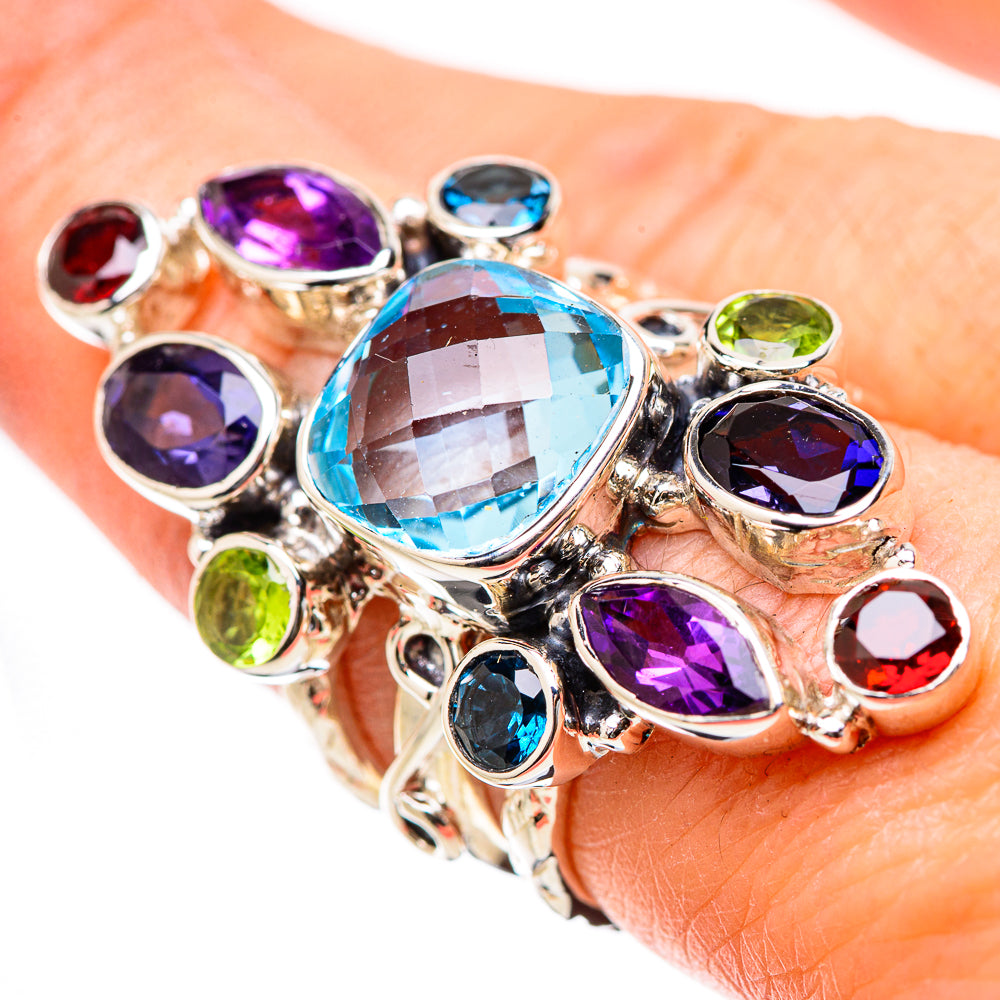 Blue Topaz Rings handcrafted by Anasilvercos - RING131319