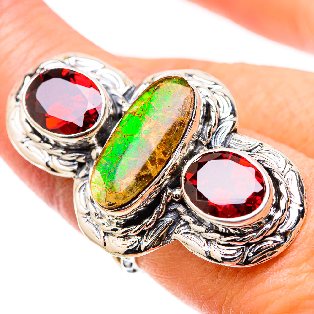 Ammolite Rings handcrafted by Anasilvercos - RING131320