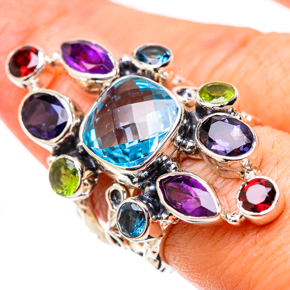 Blue Topaz Rings handcrafted by Anasilvercos - RING131321