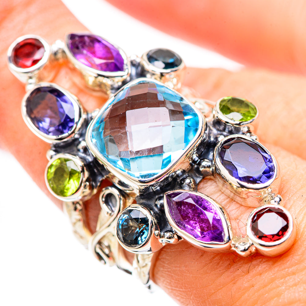 Blue Topaz Rings handcrafted by Anasilvercos - RING131328
