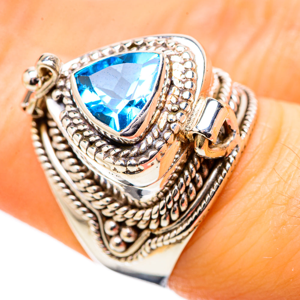 Swiss Blue Topaz Rings handcrafted by Anasilvercos - RING131331