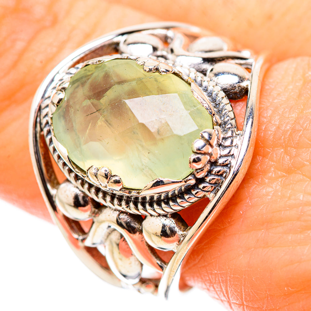 Prehnite Rings handcrafted by Anasilvercos - RING131334