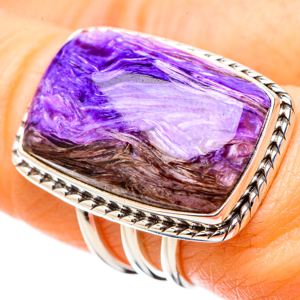 Charoite Rings handcrafted by Anasilvercos - RING131336
