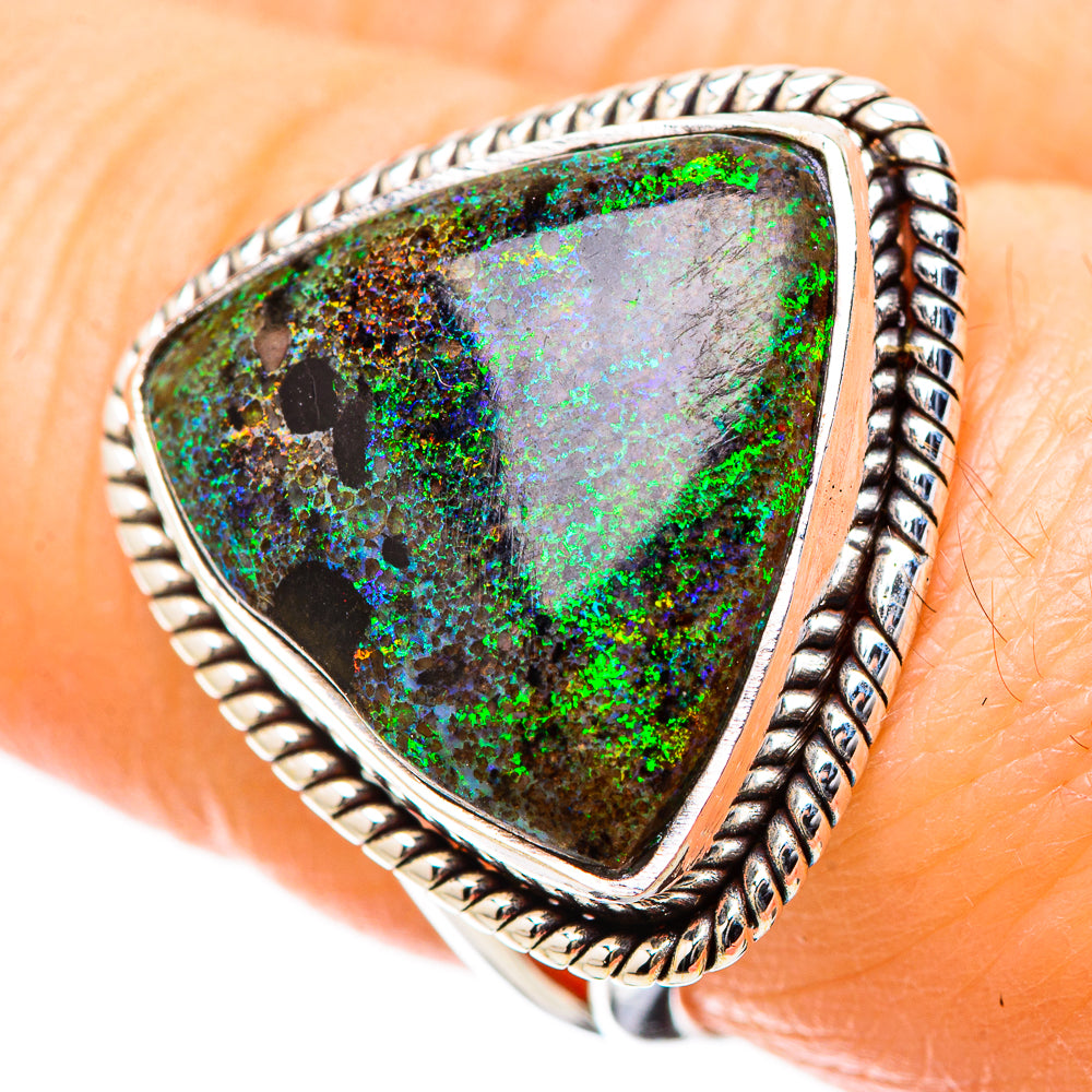 Andamooka Opal Rings handcrafted by Anasilvercos - RING131341