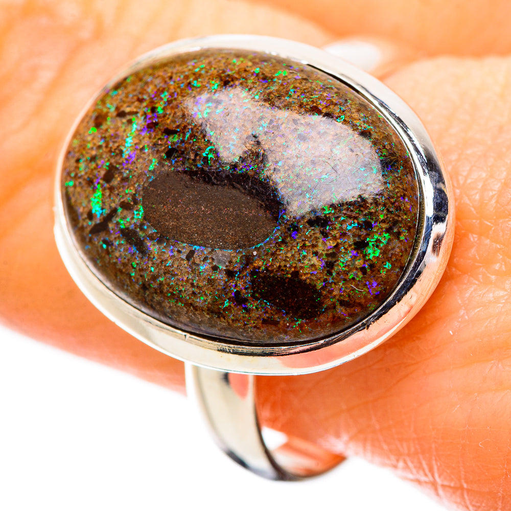 Andamooka Opal Rings handcrafted by Anasilvercos - RING131342