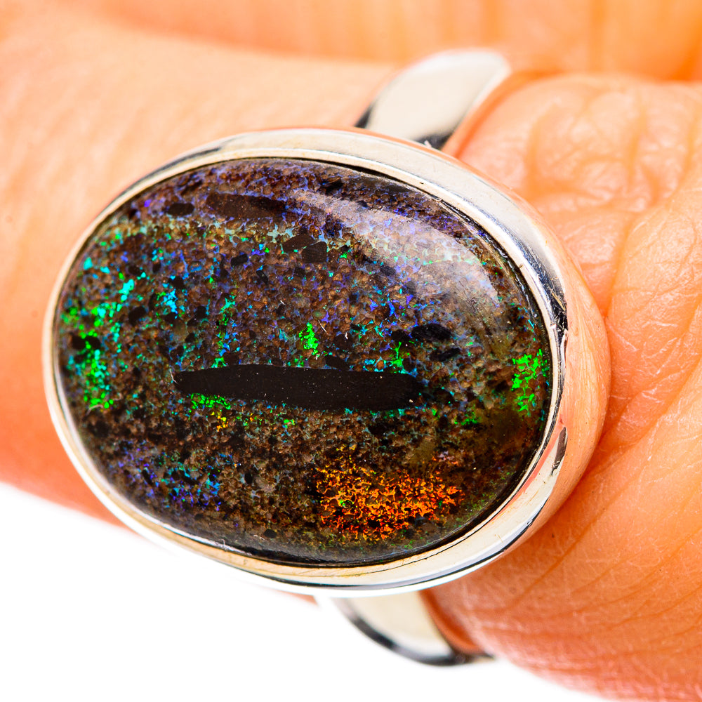 Andamooka Opal Rings handcrafted by Anasilvercos - RING131353