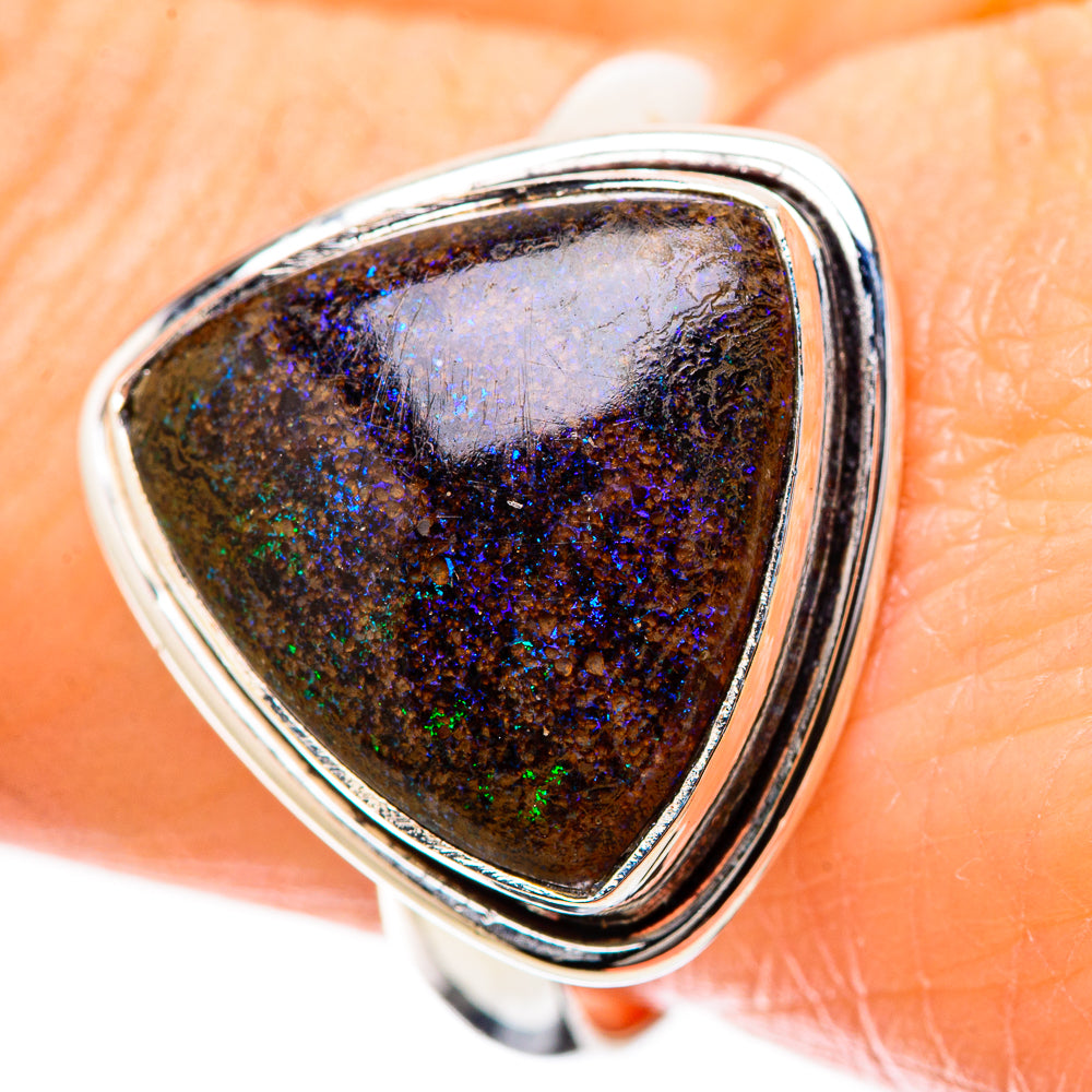 Andamooka Opal Rings handcrafted by Anasilvercos - RING131369
