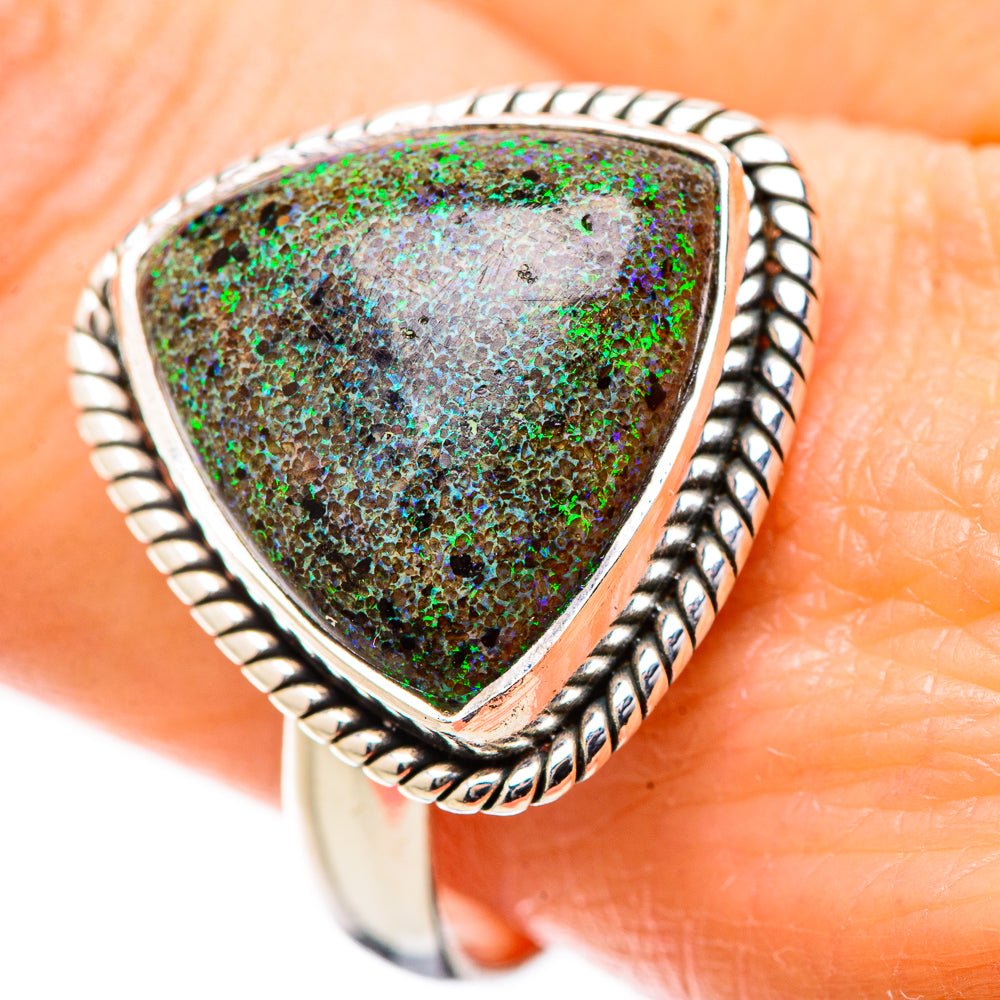 Andamooka Opal Rings handcrafted by Anasilvercos - RING131378