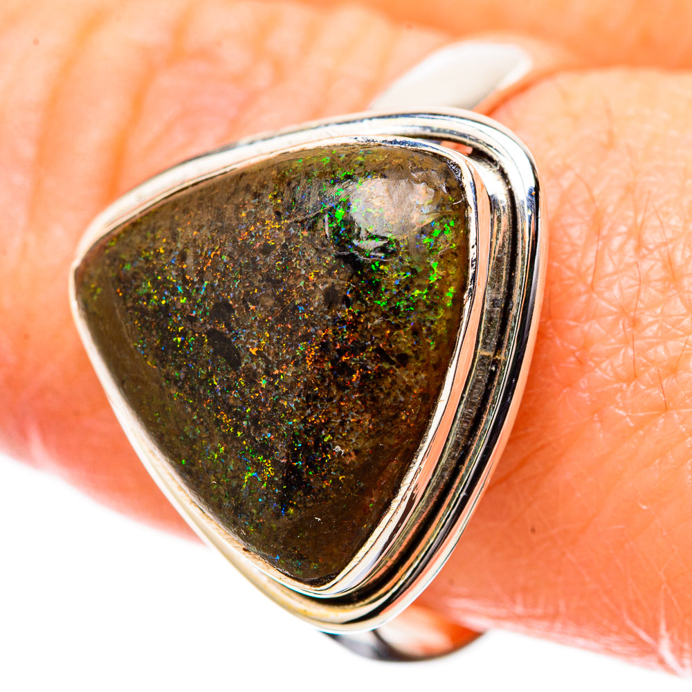 Andamooka Opal Rings handcrafted by Anasilvercos - RING131379
