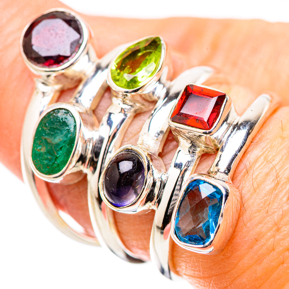 Garnet Rings handcrafted by Anasilvercos - RING131385