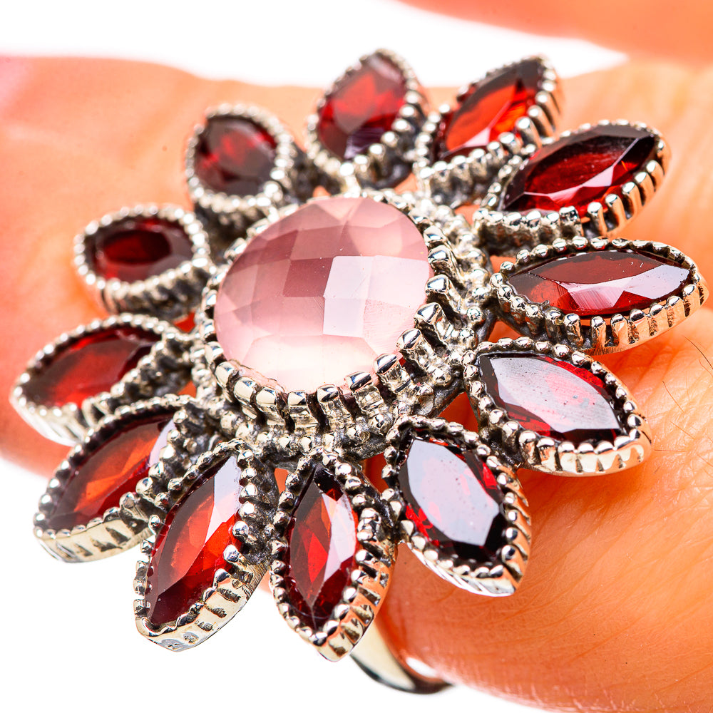 Rose Quartz Rings handcrafted by Anasilvercos - RING131391
