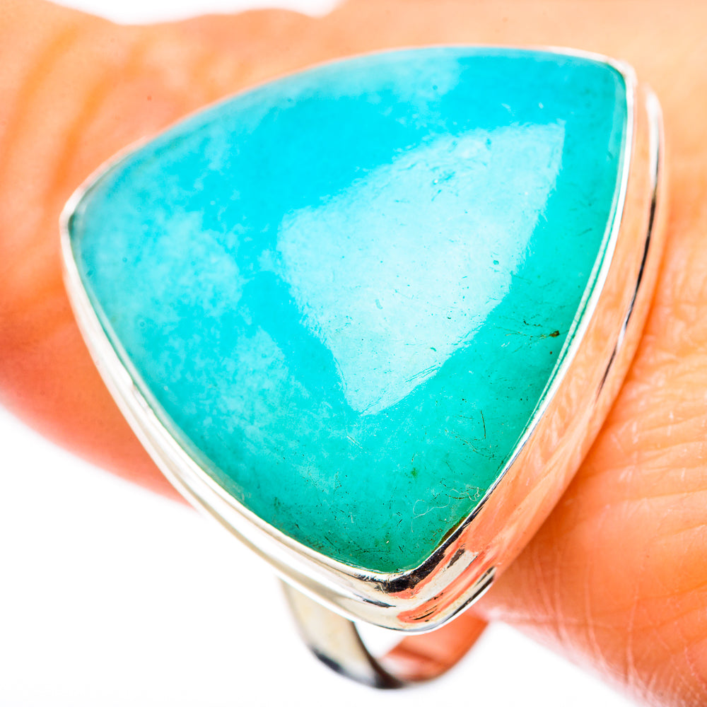 Peruvian Amazonite Rings handcrafted by Anasilvercos - RING131395