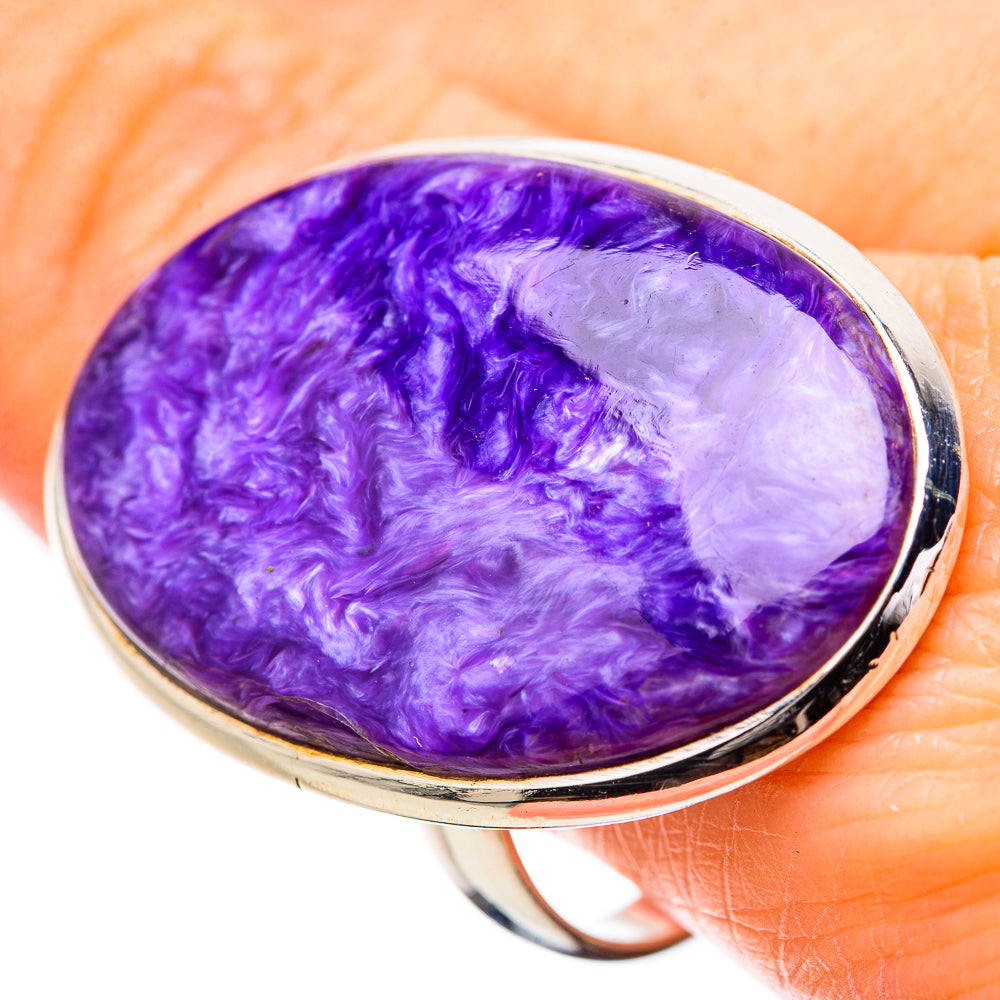 Charoite Rings handcrafted by Anasilvercos - RING131401