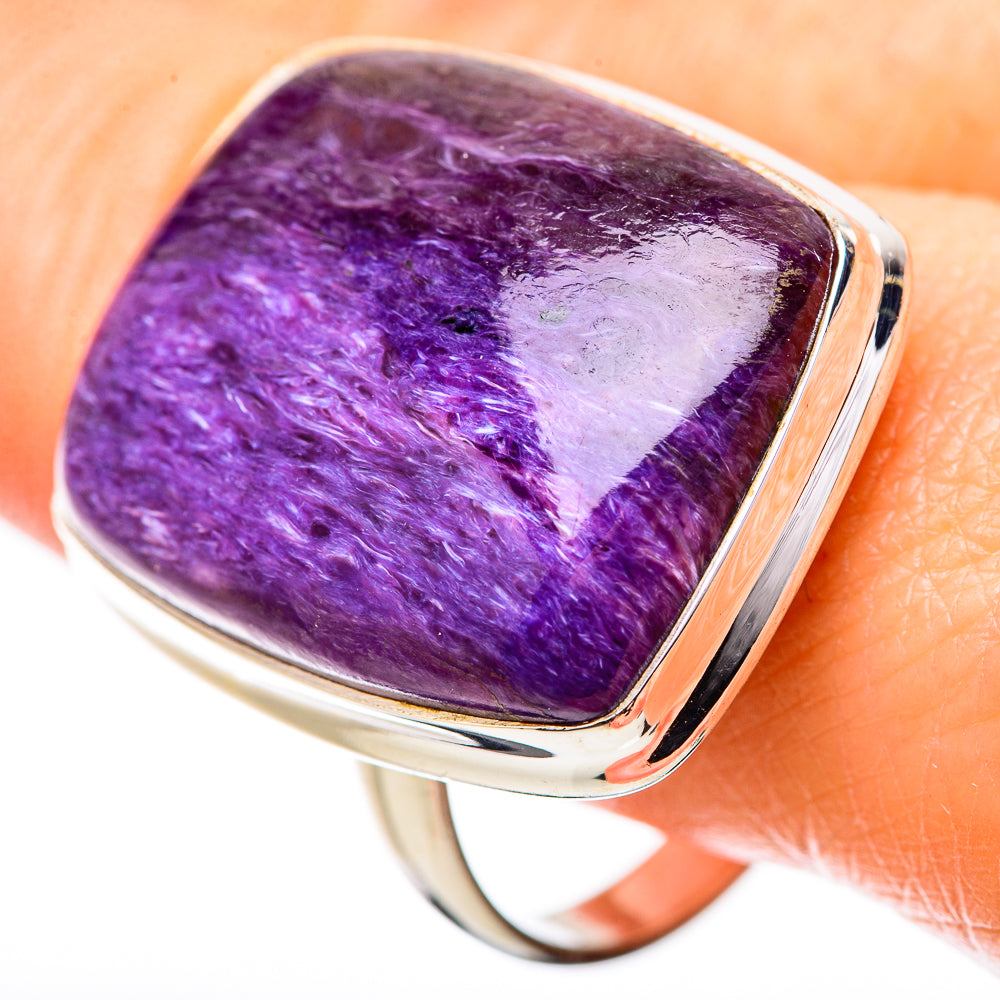 Charoite Rings handcrafted by Anasilvercos - RING131419