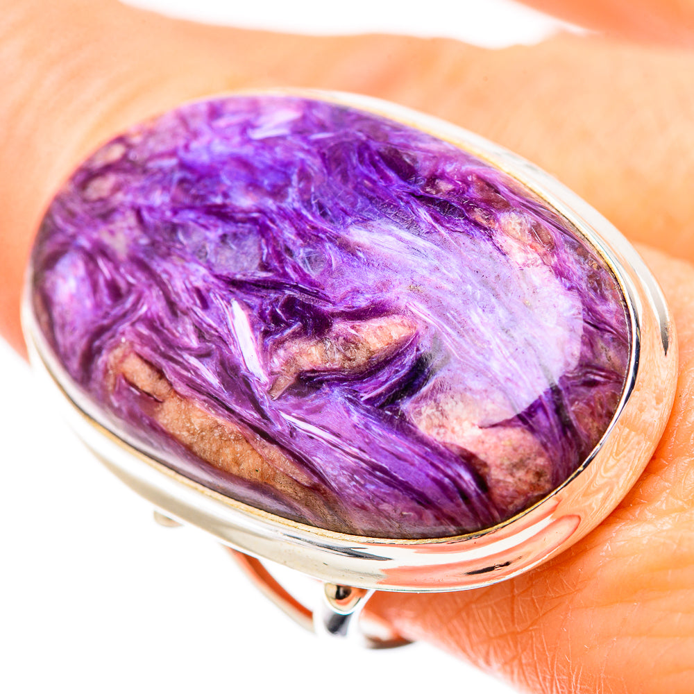 Charoite Rings handcrafted by Anasilvercos - RING131435