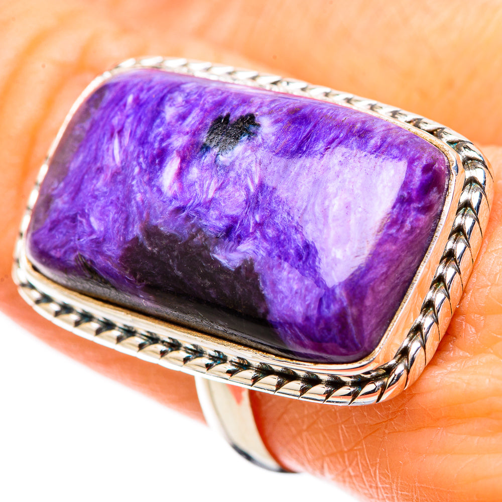 Charoite Rings handcrafted by Anasilvercos - RING131436