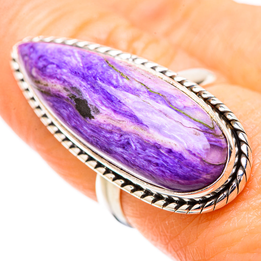 Charoite Rings handcrafted by Anasilvercos - RING131437