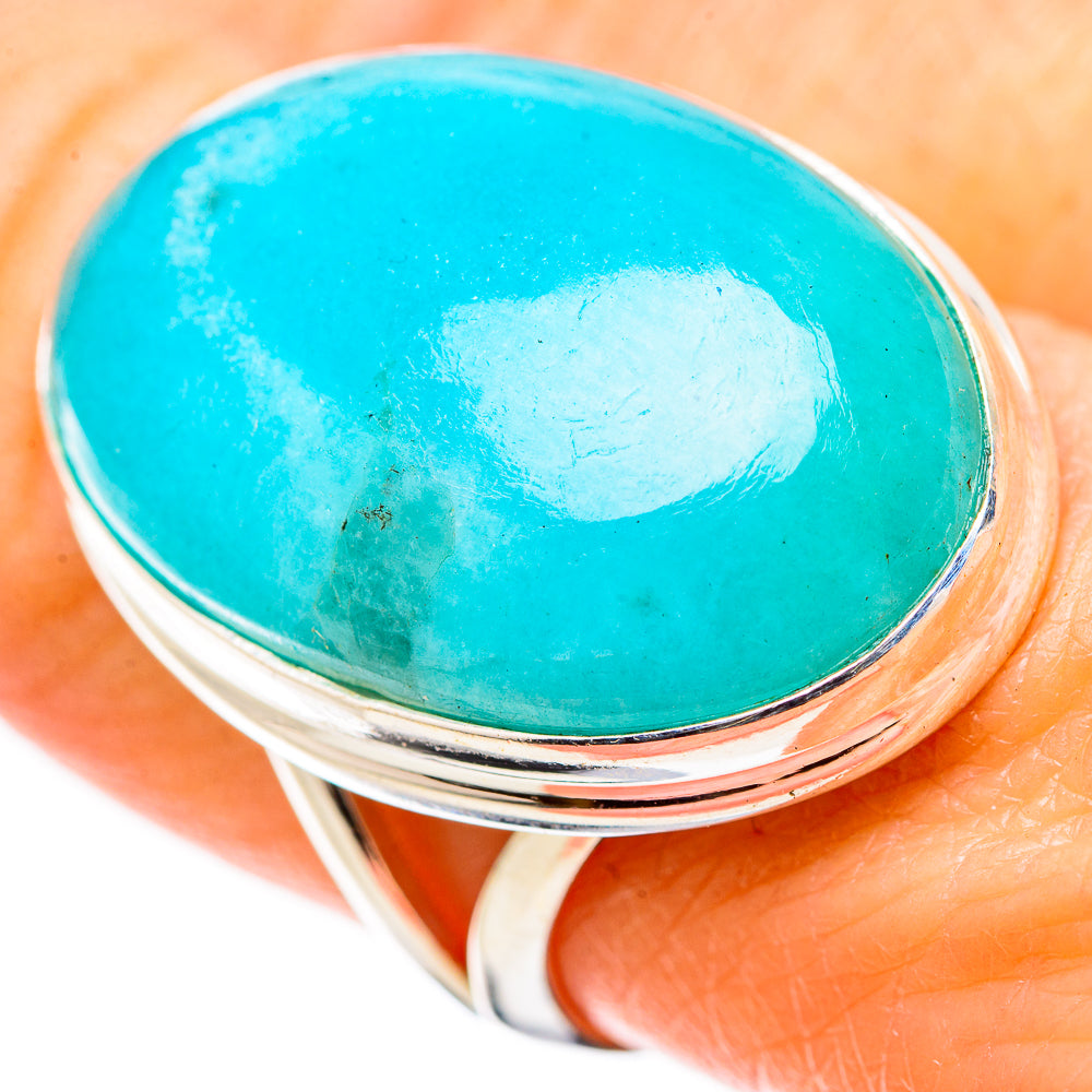 Peruvian Amazonite Rings handcrafted by Anasilvercos - RING131446