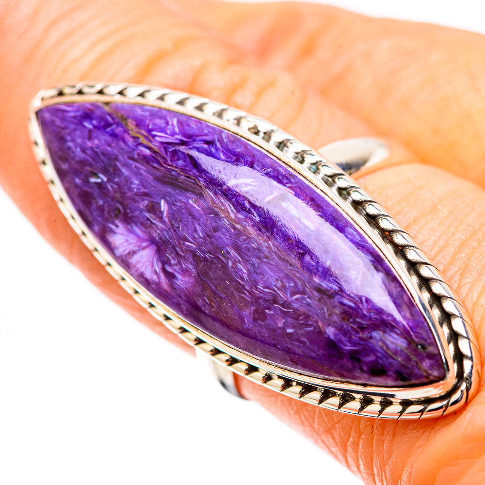 Charoite Rings handcrafted by Anasilvercos - RING131450