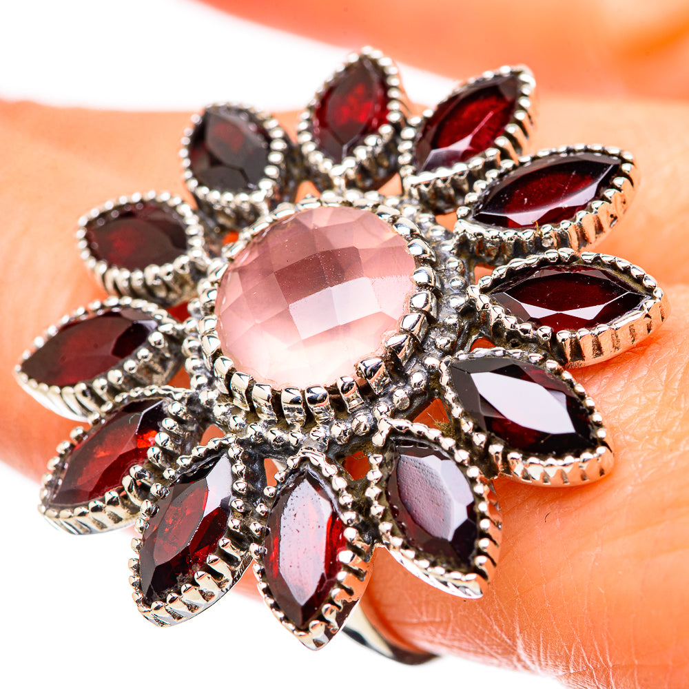 Rose Quartz Rings handcrafted by Anasilvercos - RING131452