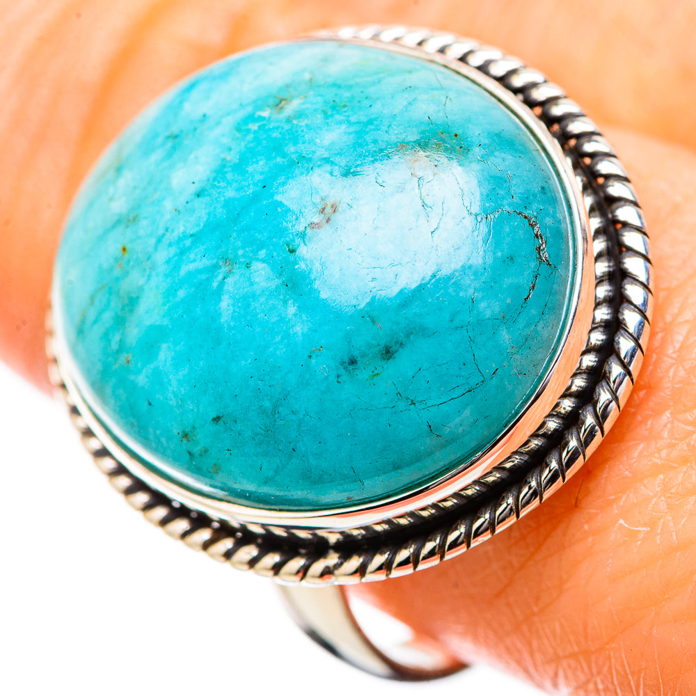 Peruvian Amazonite Rings handcrafted by Anasilvercos - RING131467