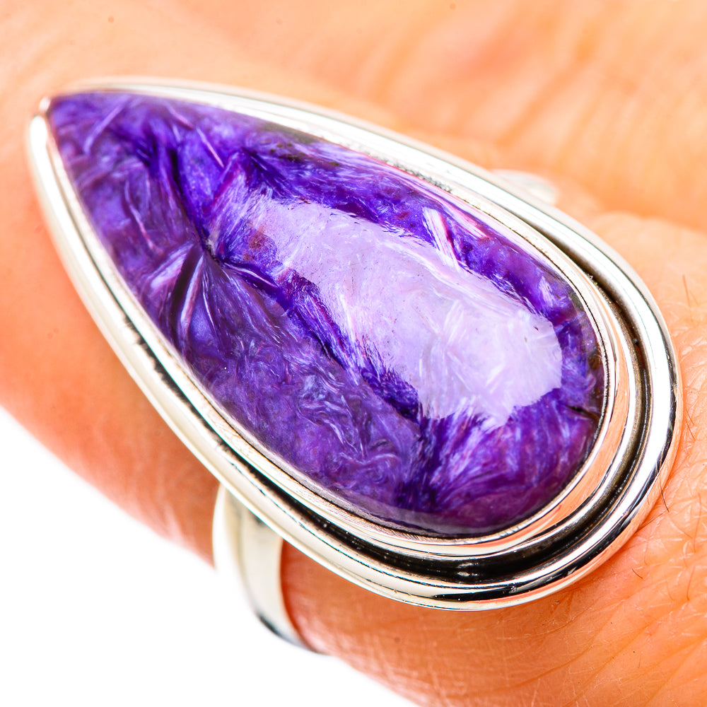 Charoite Rings handcrafted by Anasilvercos - RING131473