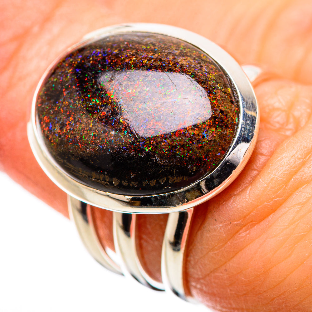 Andamooka Opal Rings handcrafted by Anasilvercos - RING131474