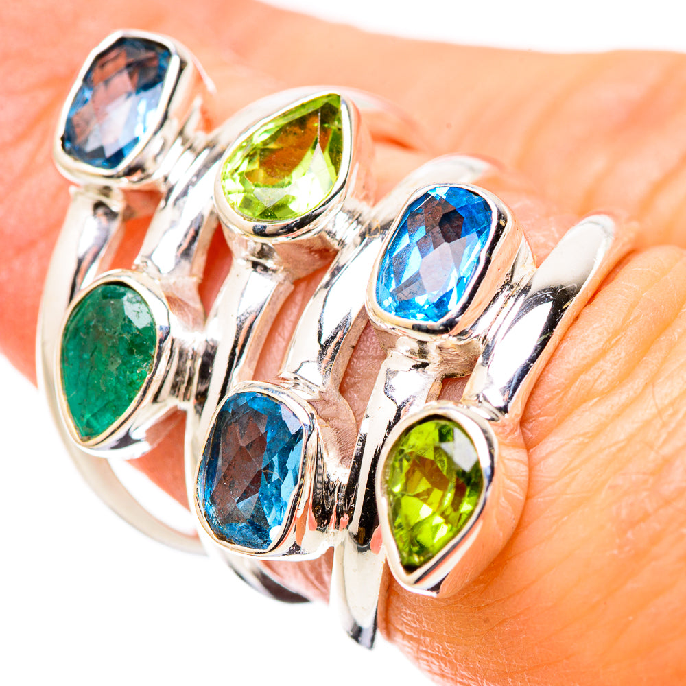 Swiss Blue Topaz Rings handcrafted by Anasilvercos - RING131478