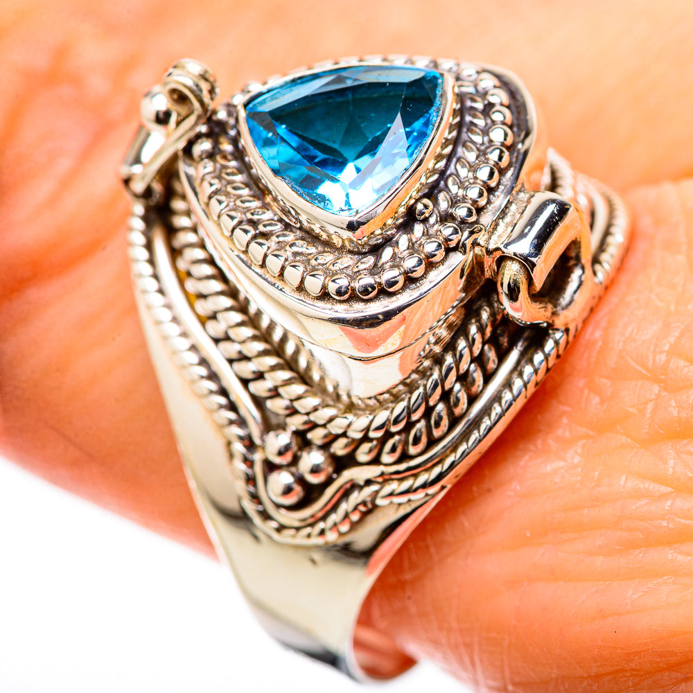 Swiss Blue Topaz Rings handcrafted by Anasilvercos - RING131481