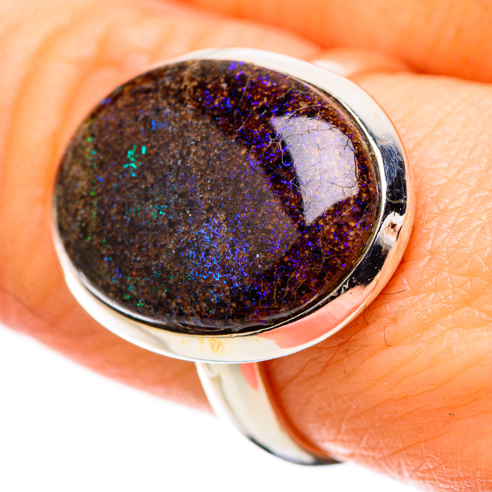 Andamooka Opal Rings handcrafted by Anasilvercos - RING131491