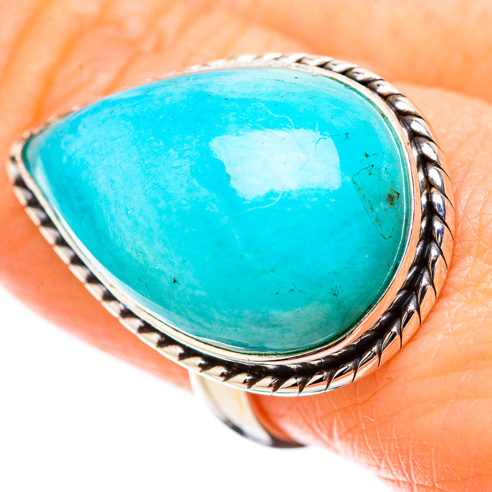 Peruvian Amazonite Rings handcrafted by Anasilvercos - RING131492