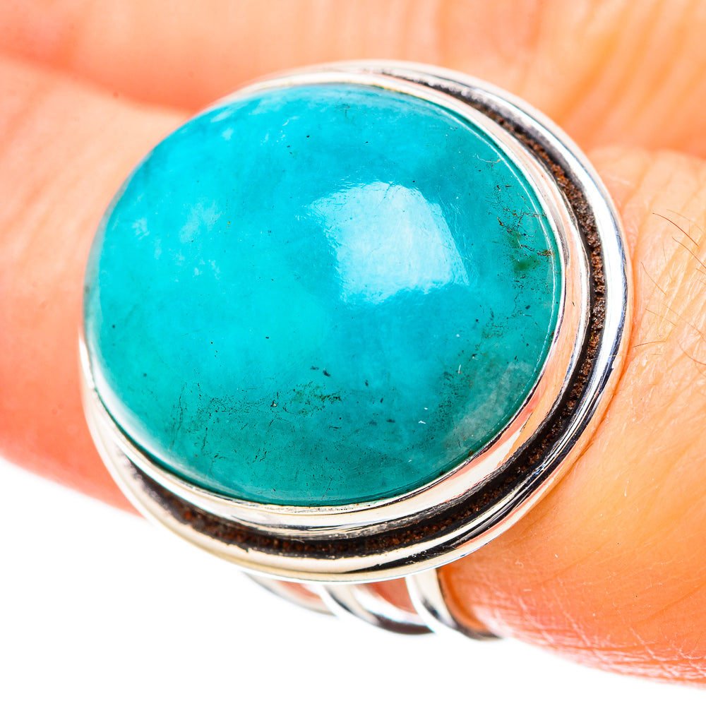 Peruvian Amazonite Rings handcrafted by Anasilvercos - RING131493