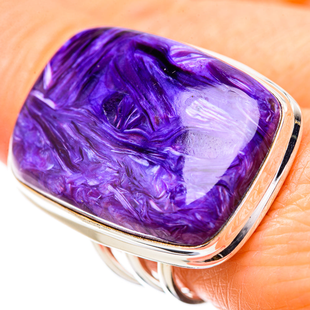 Charoite Rings handcrafted by Anasilvercos - RING131515