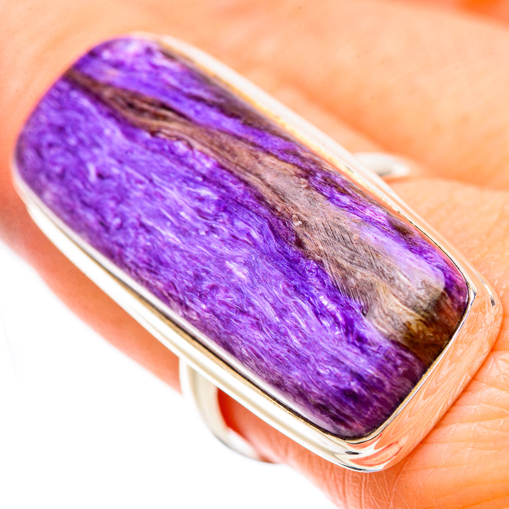 Charoite Rings handcrafted by Anasilvercos - RING131517