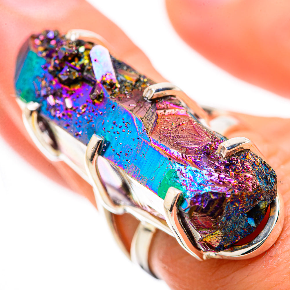 Titanium Sunshine Druzy Rings handcrafted by Anasilvercos - RING131519