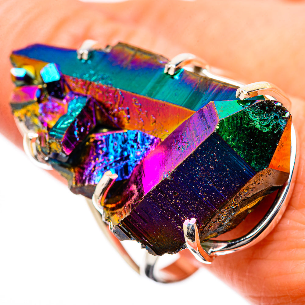 Titanium Sunshine Druzy Rings handcrafted by Anasilvercos - RING131520