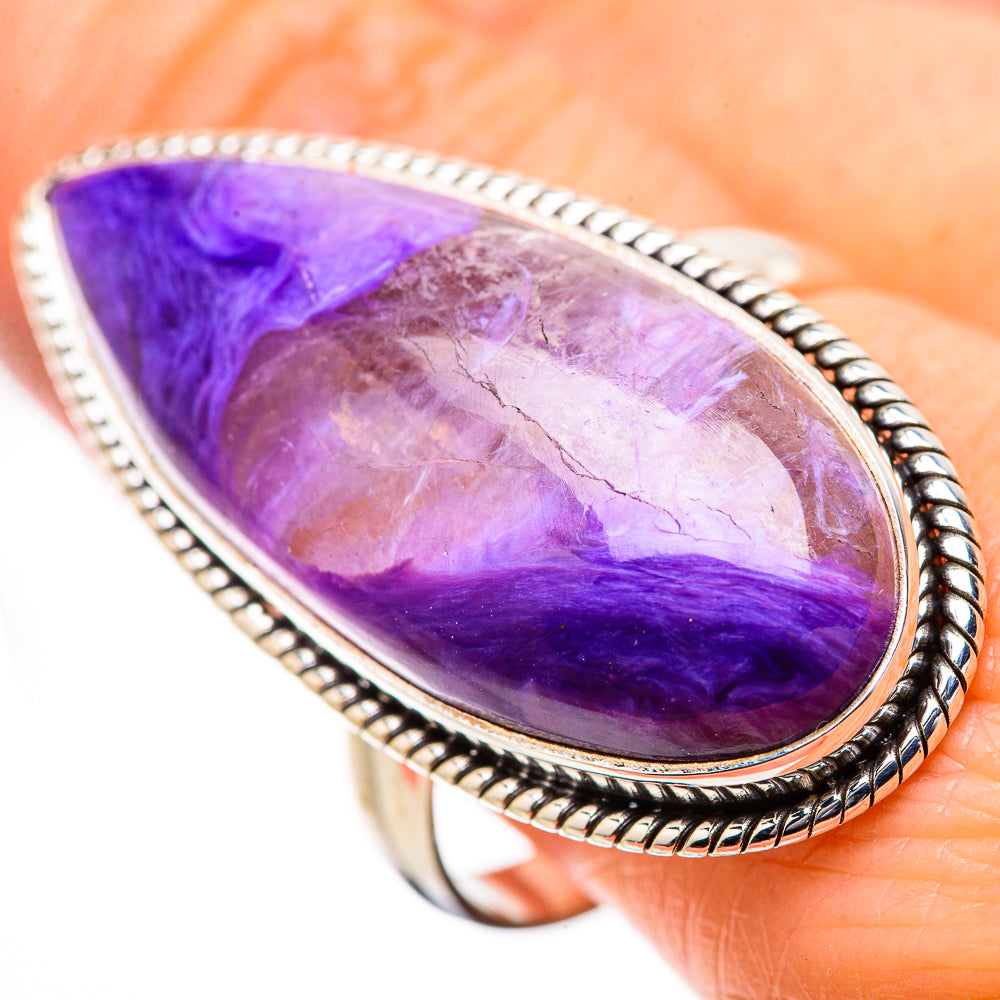 Charoite Rings handcrafted by Anasilvercos - RING131539
