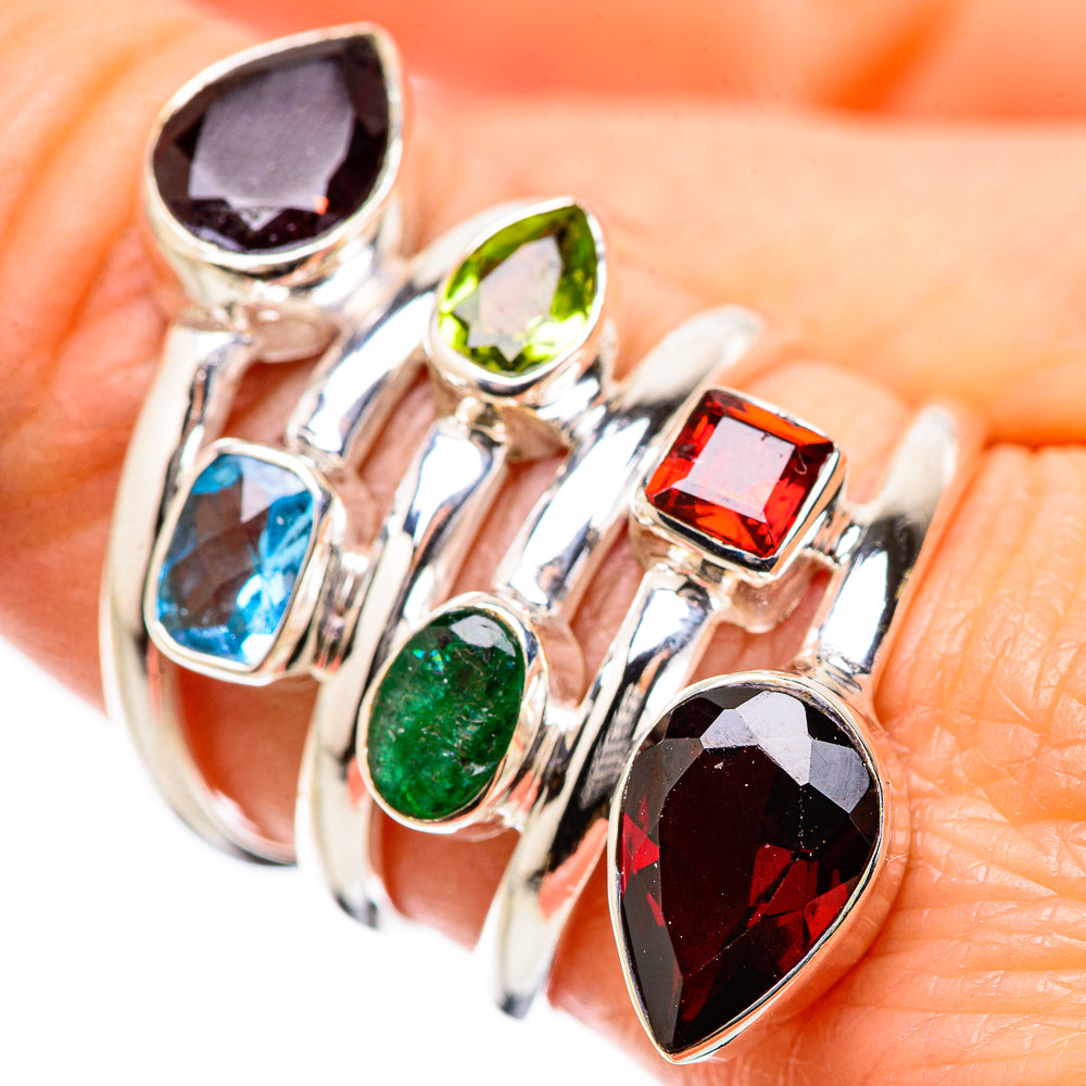Garnet Rings handcrafted by Anasilvercos - RING131544
